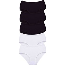 Pileli Store 5 Adet Tutku Kadın Yüksek Bel Bato Kalın Lastik Külot S5