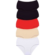 Pileli Store 5 Adet Tutku Kadın Yüksek Bel Bato Kalın Lastik Külot S13