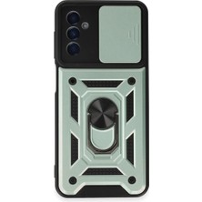 Eco Port Samsung Galaxy A14 4g Kılıf Pars Lens Yüzüklü Silikon - Yeşil