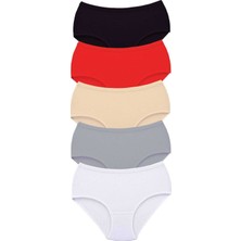 Pileli Store 5 Adet Tutku Kadın Yüksek Bel Bato Kalın Lastik Külot S1