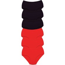 Pileli Store 6 Adet Tutku Kadın Yüksek Bel Bato Kalın Lastik Külot S1