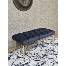 Sevinç Mobilya Gold Tel Ayaklı 90 cm Puf Bench - Puf - Bench - Kasalı Oturak - Oturak - Yatak Ucu Puf