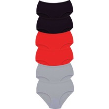 Pileli Store 6 Adet Tutku Kadın Yüksek Bel Bato Kalın Lastik Külot S12