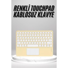 Pileli Store Touchpad Uyumlu Bluetooth Klavye Slim Kablosuz Wifi Q Klavye