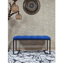 Sevinç Mobilya Siyah Boyalı - L - Ayaklı 100 cm x 38 cm Oturak - Bench - Makyaj Taburesi - Makyaj Oturak