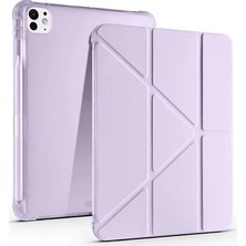 Eco Port Ipad Air 13 (2024) Kılıf Kalemlikli Mars Tablet Kılıfı - Lila
