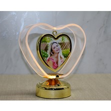 Pileli Store Kişiye Özel Fotoğraf Alanlı Kalpli LED Çerçeve Model 1