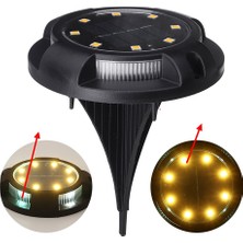 Pileli Store 4 Lü Solar Panelli Kazıklı Zemin Solar Ledi 8+4 LED Gün Işığı