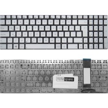 Notespare Asus Uyumlu N550JV-CN027H, N550JV-CN058H, N550JV-CN059H Klavye Tr Gümüş Gri