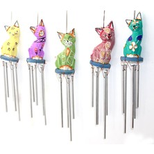 Pileli Store Üstü Ahşap Altı Metal Rüzgar Çanı