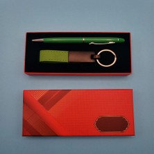 Pileli Store Yeşil Kalem ve Anahtarlık