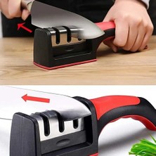 Pileli Store Profesyonel Bıçak Bileyici 3 Açılı Elmas Seramik Çelik Gövdeli El Bıçakları Bileme