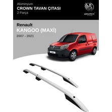 Turtle Renault Kangoo Maxi 2007-2021 Crown Tavan Çıtası - Gri (Uzun Şasi)