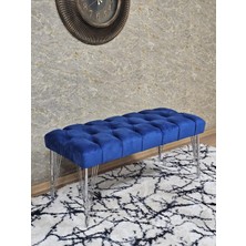 Sevinç Mobilya Krom Tel Ayaklı 90 cm Puf Bench - Puf - Bench - Kasalı Oturak - Oturak - Yatak Ucu Puf