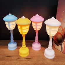 Pileli Store Renkli Sokak Lambası Tasarımlı LED Işık