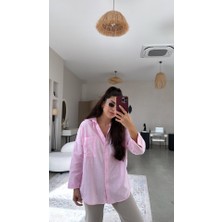 Modaurul Kadın Tek Cepli Over Size Ketem Gömlek