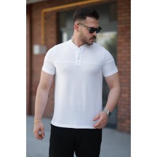 Modaurul Erkek Hakim Yakalı Kısa Kollu Pamuklu T-Shirt