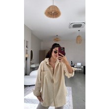 Modaurul Kadın Tek Cepli Over Size Ketem Gömlek