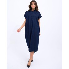 Modaurul 7348 Kot Elbise-Mavi