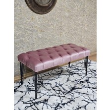 Sevinç Mobilya Siyah Boyalı Tel Ayaklı 90 cm Puf Bench - Puf - Bench - Kasalı Oturak - Oturak - Yatak Ucu Puf