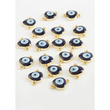 Pileli Store Nazar Çift Kulplu Mineli Bileklik ve Kolye Ucu Aparatı 1 Adet