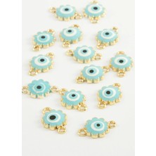 Pileli Store Çiçek Çift Kulplu Mineli Bileklik ve Kolye Ucu Aparatı 1 Adet