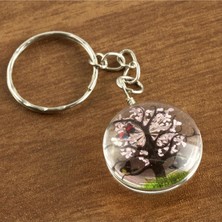 Pileli Store Ağaç Canlı Anahtarlık