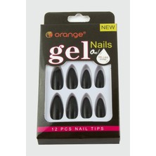 Pileli Store Orange Yapıştırıcılı Jel Takma Tırnak