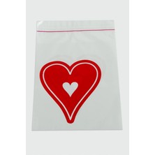Pileli Store 11*17 Kalp Sedef Poşet Paketi 100 Adet