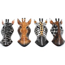 Pileli Store Ahşap Duvara Asmalı 20 cm Zebra Maske