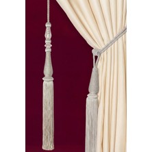 Mefaks Tekstil Damla Model Kordon Sarım Braçol Set Açık Gri (2 Braçol + 1 Sarkıt)