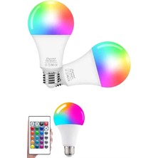 Pileli Store Ayarlanabilir Parlaklık Rgb LED Ampul Beyaz Lamba ve Renkli Ampul