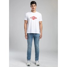 Lee Cooper Jagger Erkek Slım Straıght Dar Kesim Normal Bel Düz Paça Jean Pantolon Mavi
