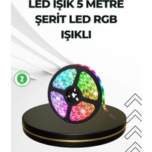 Pileli Store Dekoratif Kumandalı Şerit LED 5 Metre