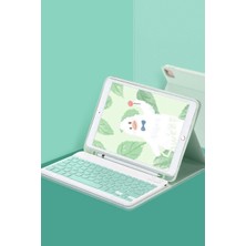 Eco Port Ipad 10.2 (9.nesil) Kılıf KC01 Smart Klavyeli Tablet Kılıfı - Açık Yeşil