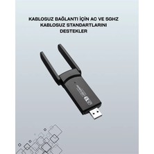 Astraltech Yüksek Hızlı 1200 Mbps Çift Bant USB Wifi Adaptör – Güçlü Sinyal, Geniş Uyumluluk