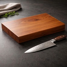 Hicowood Premium Şef Tipi Doğal Ceviz Kesme Tahtası – Tek Parça Kalın ve Dayanıklı S/M/L -Lazerle İsim/Söz Yazılır