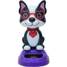 Pileli Store Güneş Enerjili Solar Sallanan Gözlüklü Kedi