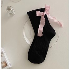 Trendy Chic Kurdela Detaylı Soket Çorap