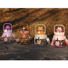 Pileli Store Sevimli Hayvanlar Su Matarası