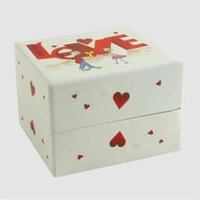 Pileli Store Love Yazılı Saat Kutusu