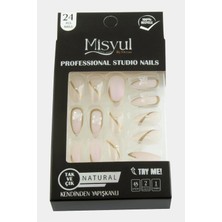 Pileli Store Misyul Taşlı Takma Tırnak 24 Adet