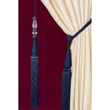 Mefaks Tekstil Damla Model Kordon Sarım Braçol Set Lacivert (2 Braçol + 1 Sarkıt)