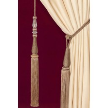 Mefaks Tekstil Damla Model Kordon Sarım Braçol Set Ekru (2 Braçol + 1 Sarkıt)