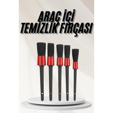 Pileli Store Araç Içi LED Aksesuar 5 Farklı Detaylı Araba Temizlik Fırçası Oto Temizleme Fırçası