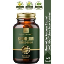Naturagen Bromelain 1000 mg – 2400 GDU – 60 Kapsül | Ananas Kaynaklı Enzim | Takviye Edici Gıda