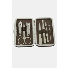 Pileli Store 7 Parça Cep Boy Deri Çantalı Manikür Seti