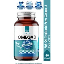Naturagen Omega-3 Fish Oil 1200 mg 60 Softgel Balık Yağı | IFOS Onaylı | Gluten Free | Takviye Edici Gıda