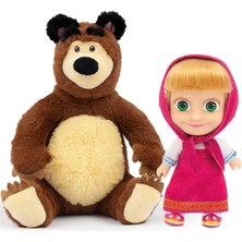 Pileli Store Masha ile Koca Ayı 20 cm Peluş 12 cm Bebek MHA21000