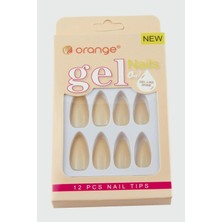 Pileli Store Orange Yapıştırıcılı Jel Takma Tırnak